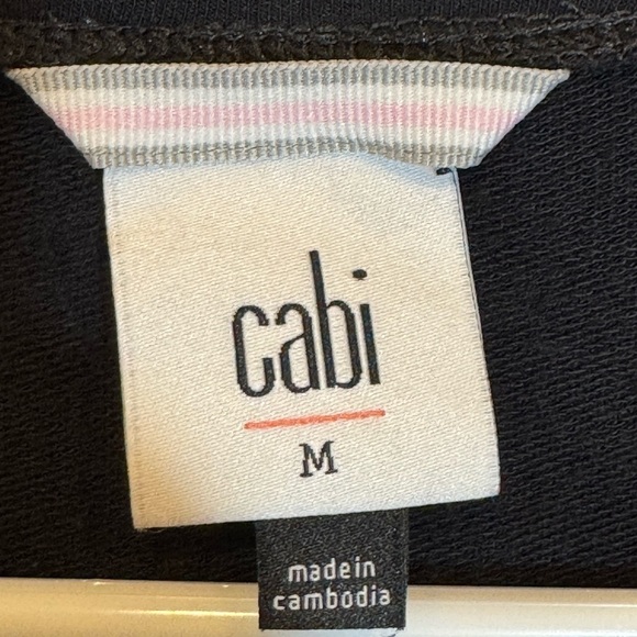 CAbi peek-a-boo long sleeve Black top style 4201 size Medium - Picture 4 of 9